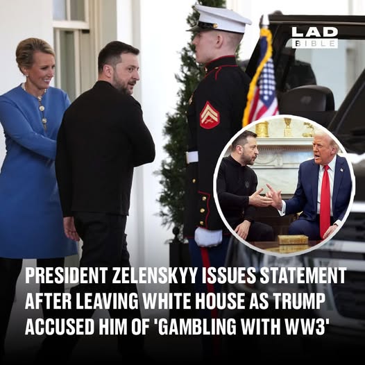 President Zelenskyy issues statement after leaving White House as Trump accused him of ‘gambling with WW3’