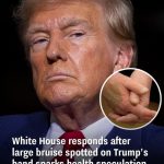 White House responds after large bruise spotted on Trump’s hand sparks health speculation