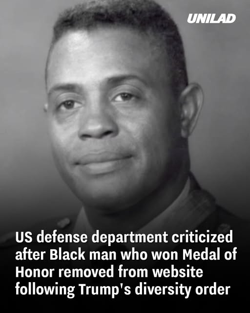 US defense department criticized after Black man who won Medal of Honor removed from website following Trump’s diversity order