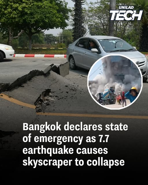 Bangkok declares state of emergency as 7.7 earthquake causes skyscraper to collapse