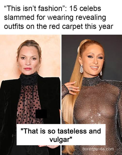 “This Isn’t Fashion”: 15 Celebs Slammed For Wearing Revealing Outfits On The Red Carpet This Year