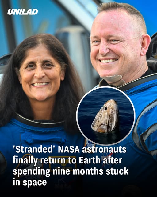 ‘Stranded’ NASA astronauts finally return to Earth after spending nine months stuck in space