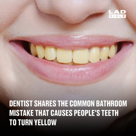 Dentist shares the common bathroom mistake that causes people’s teeth to turn yellow