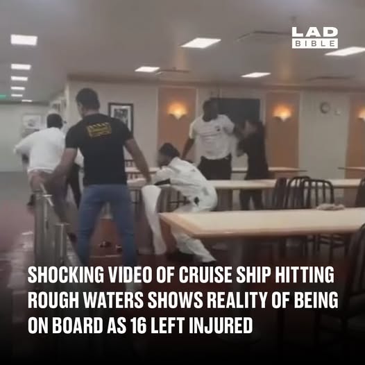 Shocking video of cruise ship hitting rough waters shows reality of being on board as 16 left injured