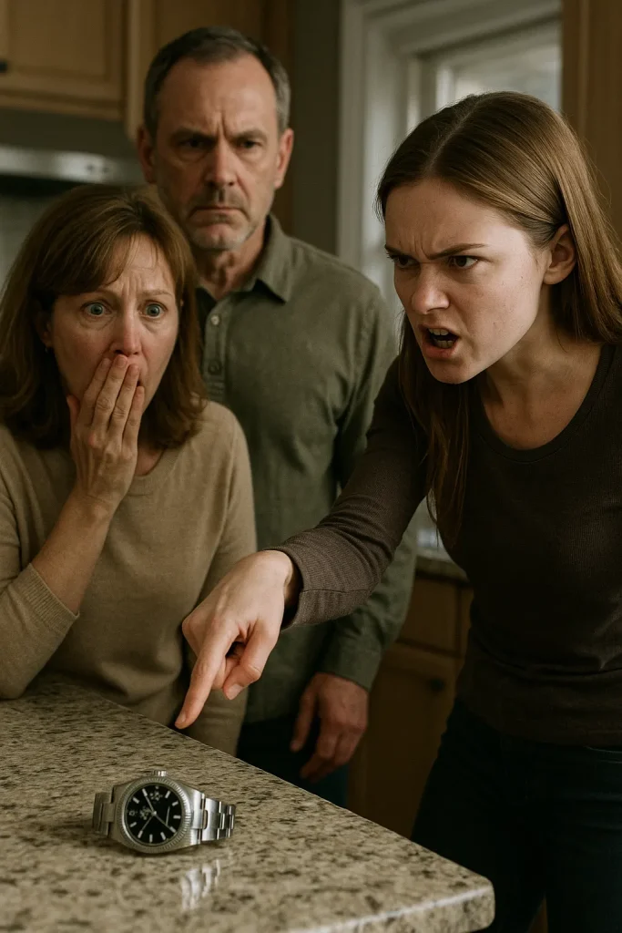 Dad’s rolex was the only inheritance he left me. my mom and her new husband sold it for my stepbrother’s “startup.” but when the pawn shop owner called, he said, “ma’am, you need to see what was hidden inside this watch”