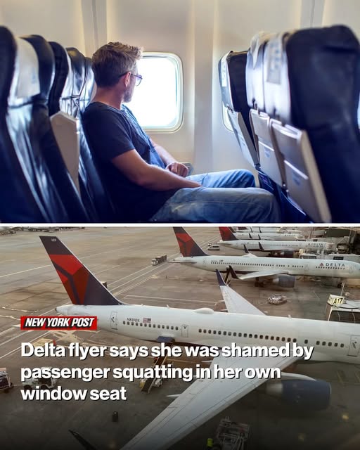 Delta flyer says she was shamed by passenger squatting in her own window seat