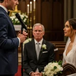 My father had an affair with my fiancée the night before the wedding. I kept up the act until the altar. And at the “I do”… my actions stunned everyone.