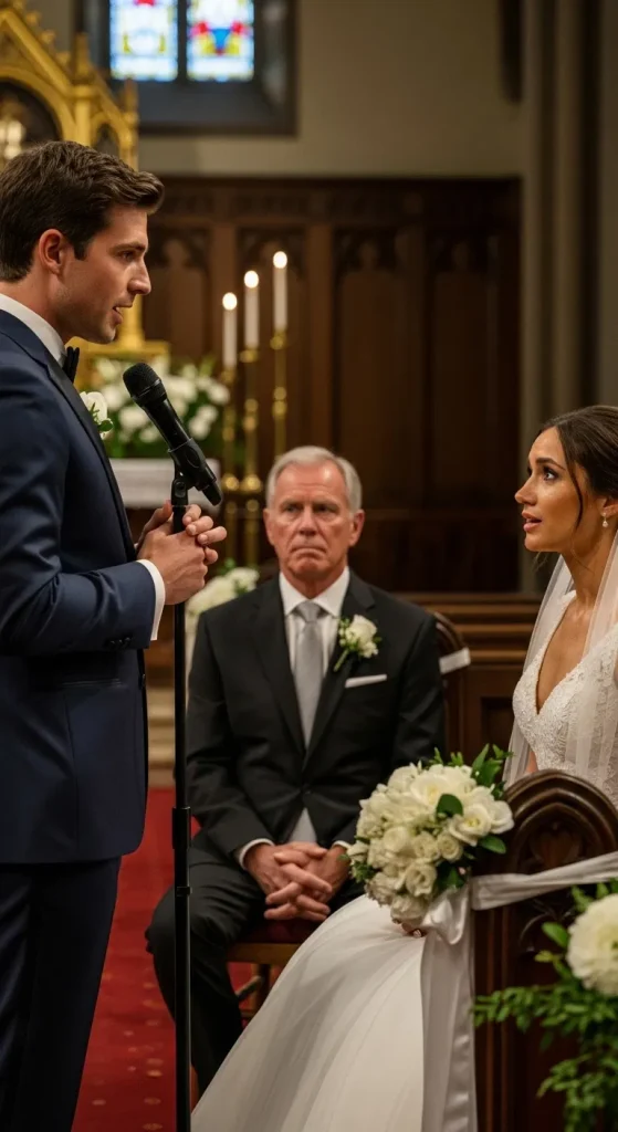 My father had an affair with my fiancée the night before the wedding. I kept up the act until the altar. And at the “I do”… my actions stunned everyone.