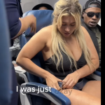 Girl signals for help on plane 😱