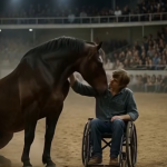 A paralyzed teen rolls into the arena—then the wild stallion’s response brings everyone to tears.