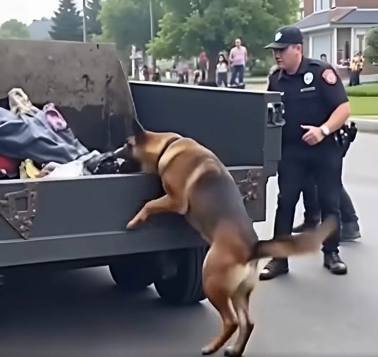 SHE WOULDN’T STOP BARKING… But When the Garbage Truck Opened — What They Found Inside Left Everyone Frozen in Shock