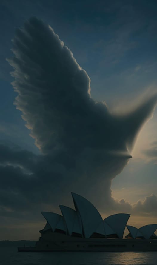 BREAKING NEWS – AUSTRALIA Sydney Goes Dark for 3 Minutes as Giant ‘Eagle-Shaped’ Cloud Formation Blocks Sunlight