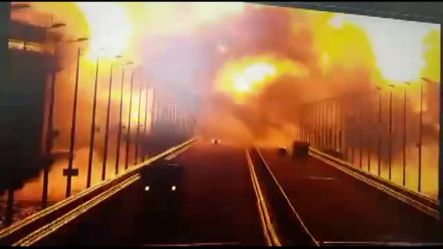 🚨SB. Tanker Caught Under a Crumbling Bridge😭