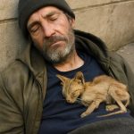 He Had No Home, No Family—except for the Cat That Slept on His Chest Every Night. “she Chose Me,” He Said. “that’s All That Matters.”