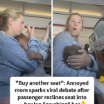 “Buy Another Seat”: Mom Sparks Outrage After Passenger Reclines Seat Into Her Lap