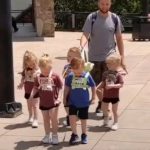 Father faces significant criticism for using leashes on his five-year-old quintuplets.