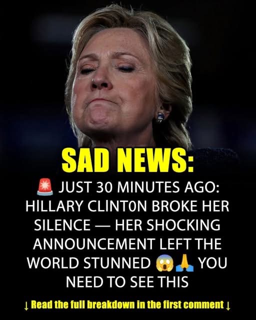Our thoughts and prayers are with Hillary Clinton during these difficult times…Full story in comments