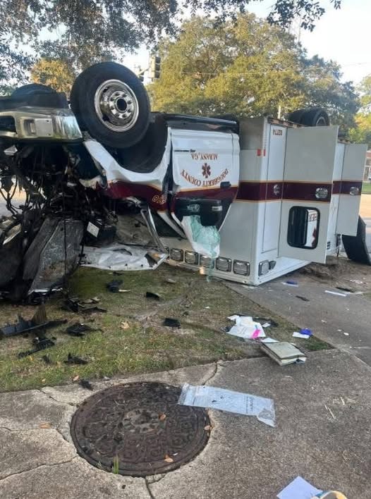 9 injured, including newborn child, in ambulance rollover crash…See more
